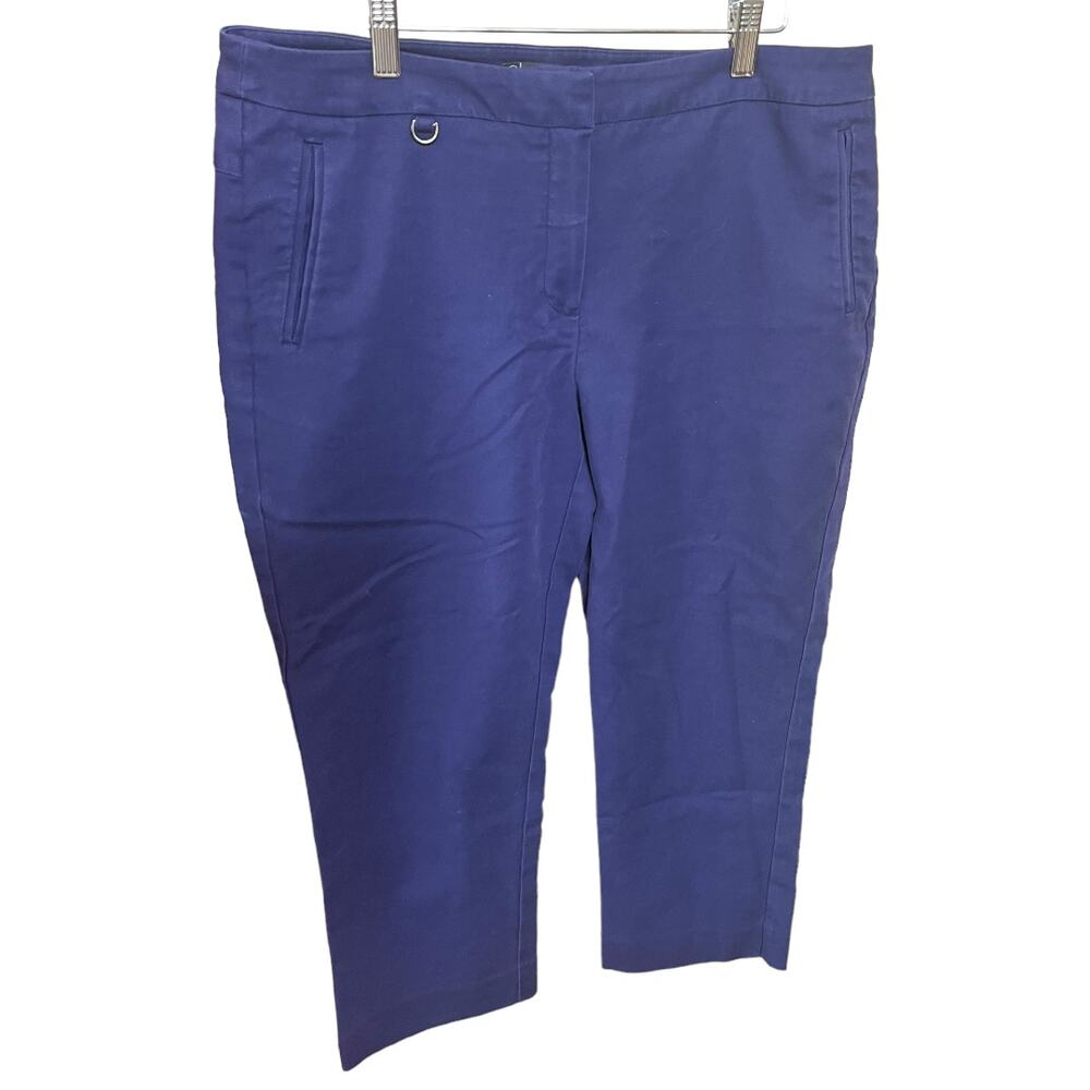 Adrianna Papell blue chino capri pants size 12